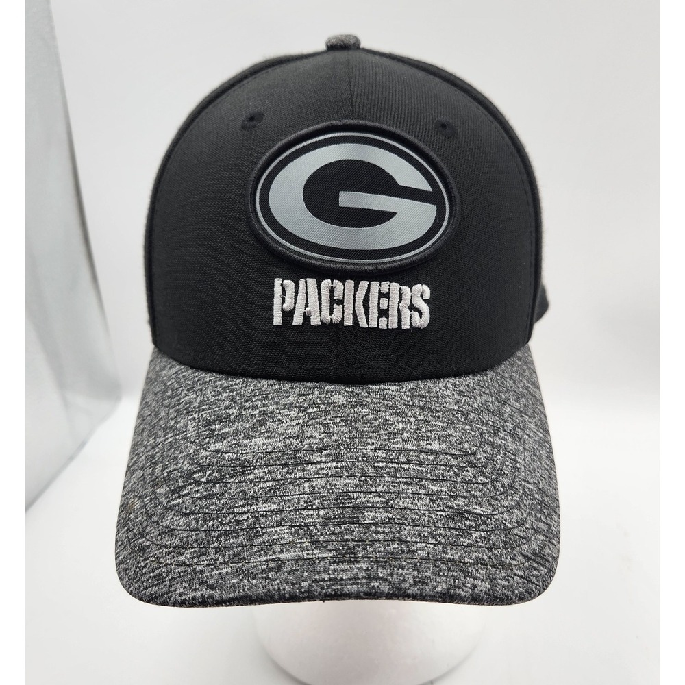 New Era Green Bay Packers 39Thirty Team Hat Men Small Medium Black Gray Snapback